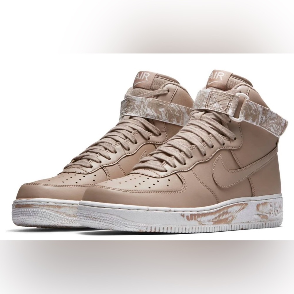 Nike Air Force 1 “Dip Dye” Beige High-Tops with Straps Men’s Sneakers Size:10.5